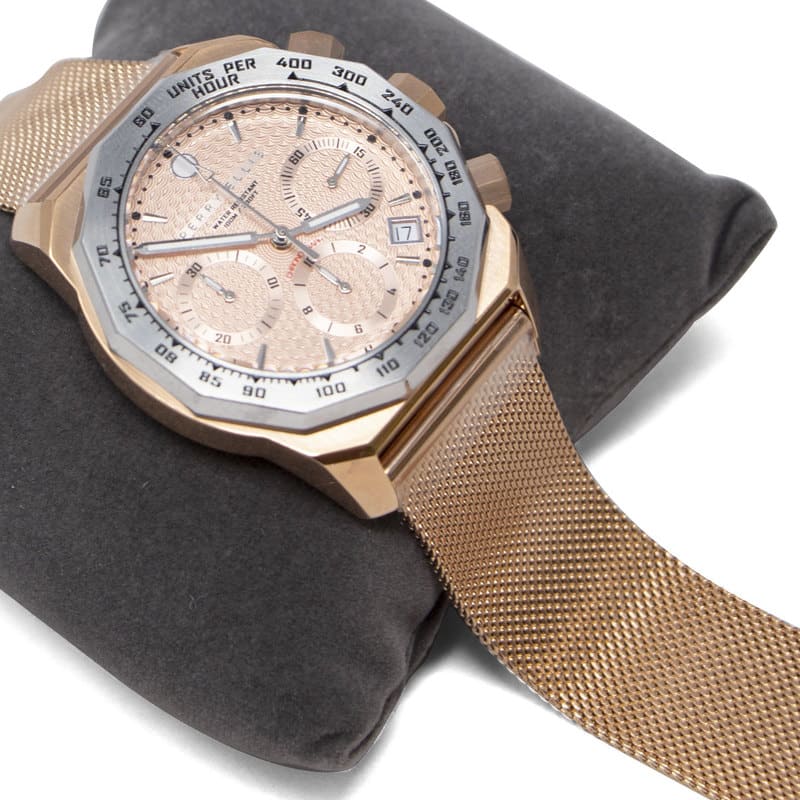 Reloj Perry Ellis Para Hombre Decagon Gt Oro Rosado De 46 Mm