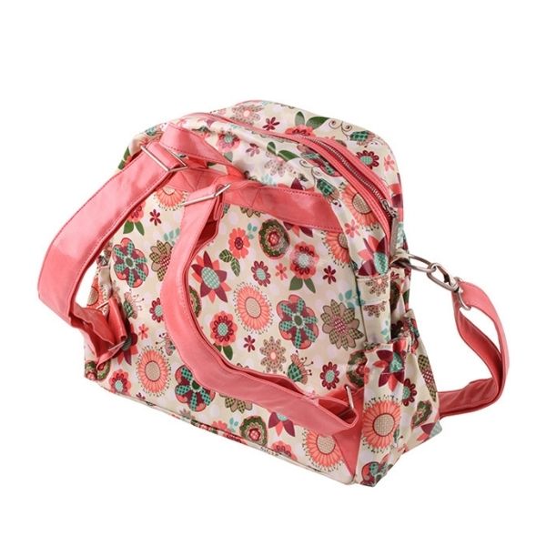 Pañalera Ella (bolsa, mochila y adaptable a carriola) flores