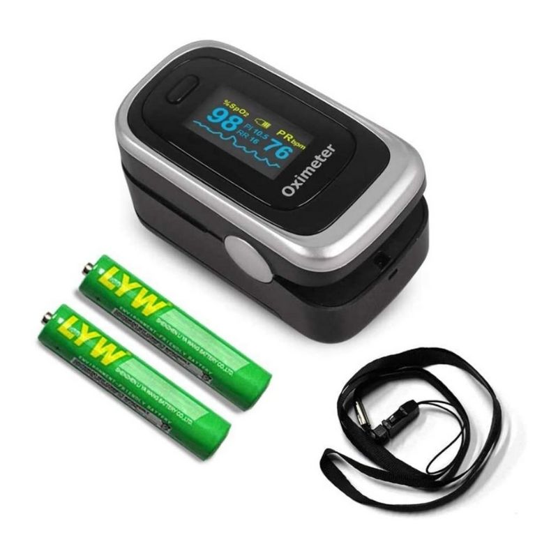 Oxímetro de Pulso de Dedo con Pantalla OLED Monitor Digital de Frecuencia de Respiración RR Frecuencia Cardíaca PR HOPEMOB