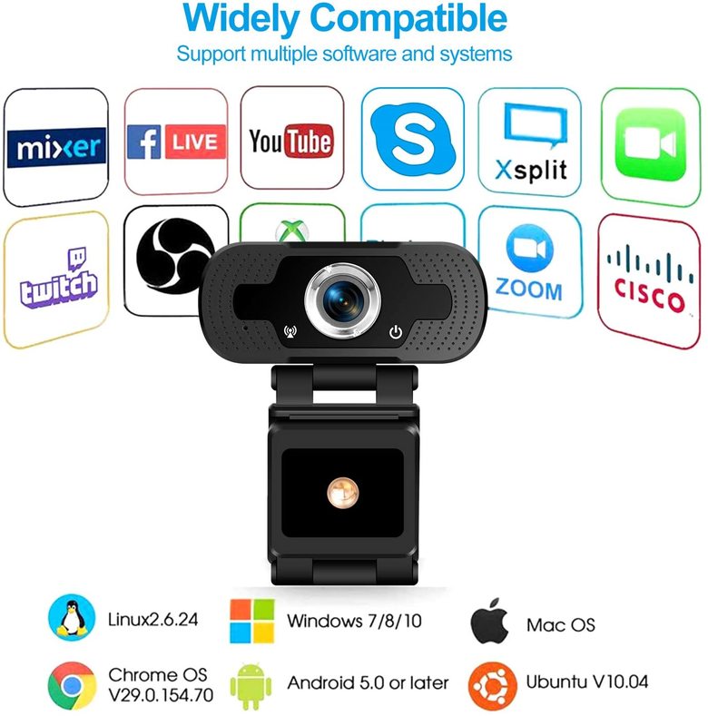 WEBCAM FULL HD 1080p con microfono incoporado + microfono de solapa