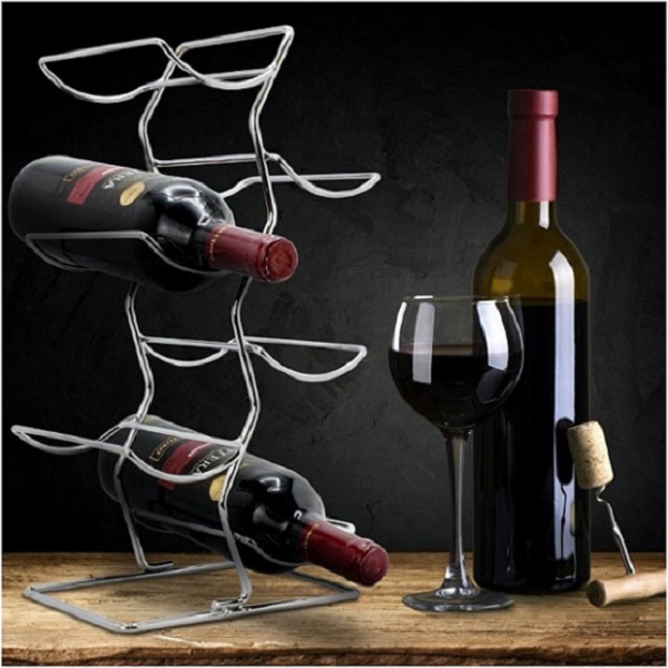 Porta Botellas De Vino Cromado | Cavas Para 6 Botellas, Vencort