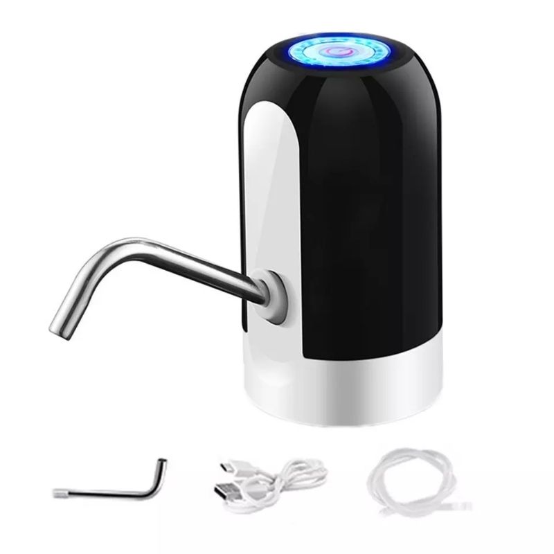 Dispensador de Agua, LBP, Bomba Eléctrica para Garrafón 8C, Recargable, 14cm (5.5in) -Negro