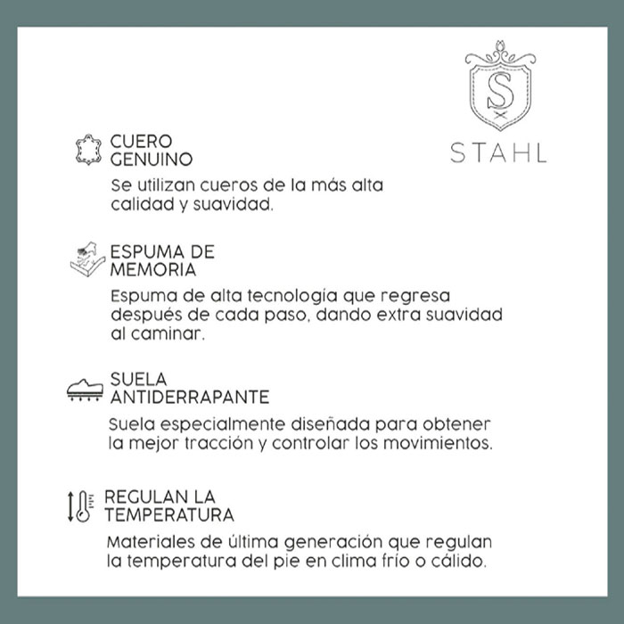 Stahl - Pantuflas para hombre de piel y espuma de memoria E-1800 Negro Tallas del 25 al 30.