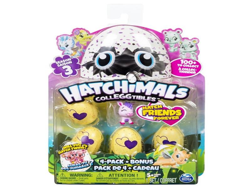 Hatchimals Colleggtibles Season 3 - Incluye 4 Huevos + Bonus Spin Master