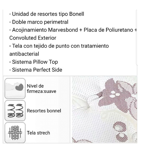 Colchon Queen Size America Modelo Ibiza IDEAL PARA UN DESCANSO PLACENTER