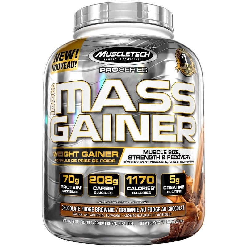 GANADOR DE MASA MUSCULAR MASS GAINER 4LB CHOCOLATE FUDGE BROWNIE