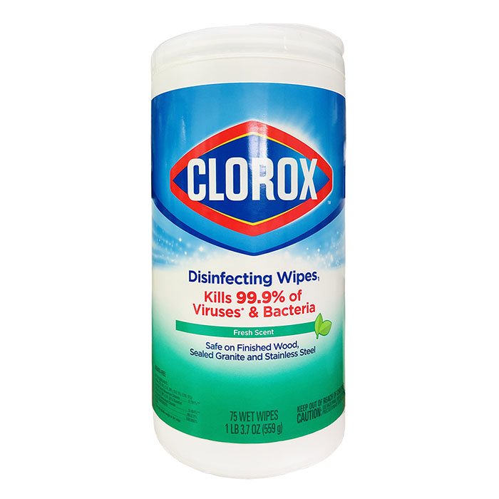 Toallitas Desinfectantes Clorox Bote con 75 unidades