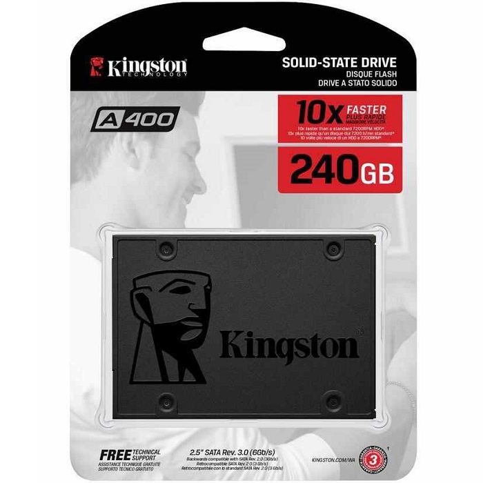 Unidad Estado Solido SSD 240GB Kingston A400 SA400S37/240G.