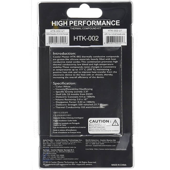 Pasta Termica Cooler Master High Performance 4G HTK-002-U1.