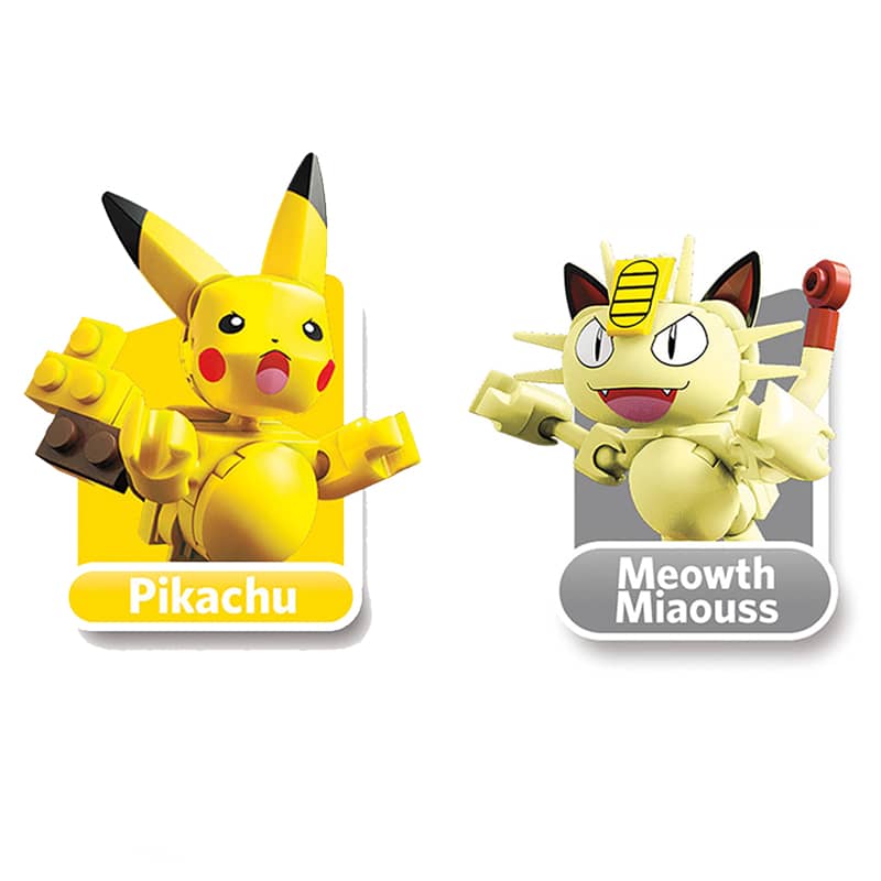 Batalla Pikachu Vs Meowth Pokemon Mega Construx