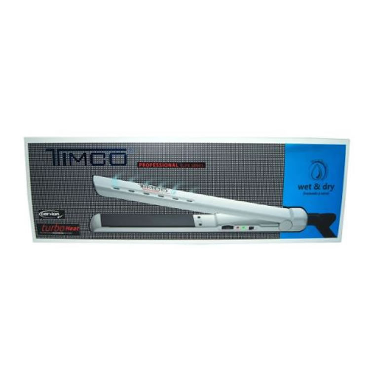 Plancha Alaciadora Timco PWD Cabello Húmedo - Blanca