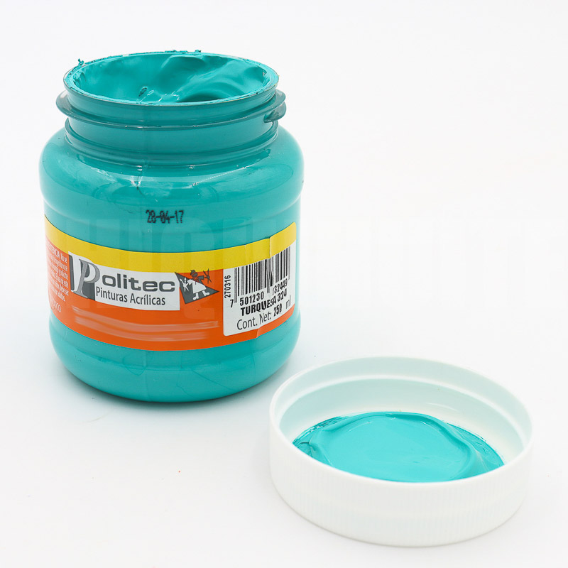 Pintura Acrilica Politec 250ml Bote Acrilica Artistica