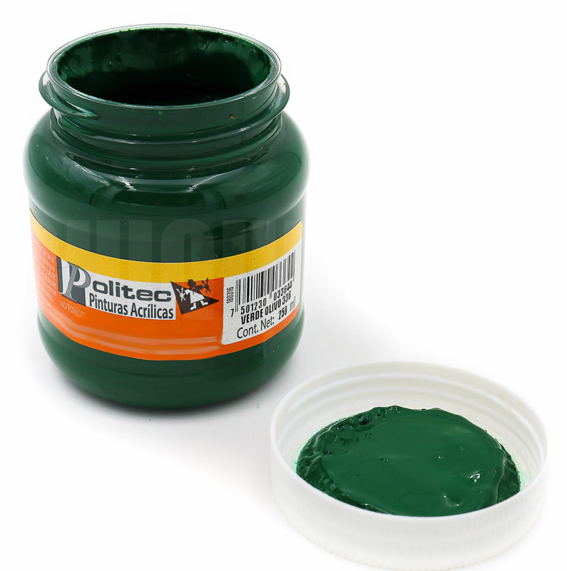 Pintura Acrilica Politec 250ml Bote Acrilica Artistica