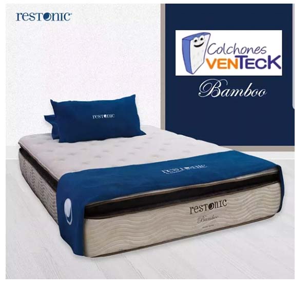 COLCHON BAMBOO DE RESTONIC DE RESORTES INDEPENDIENTES KING SIZE