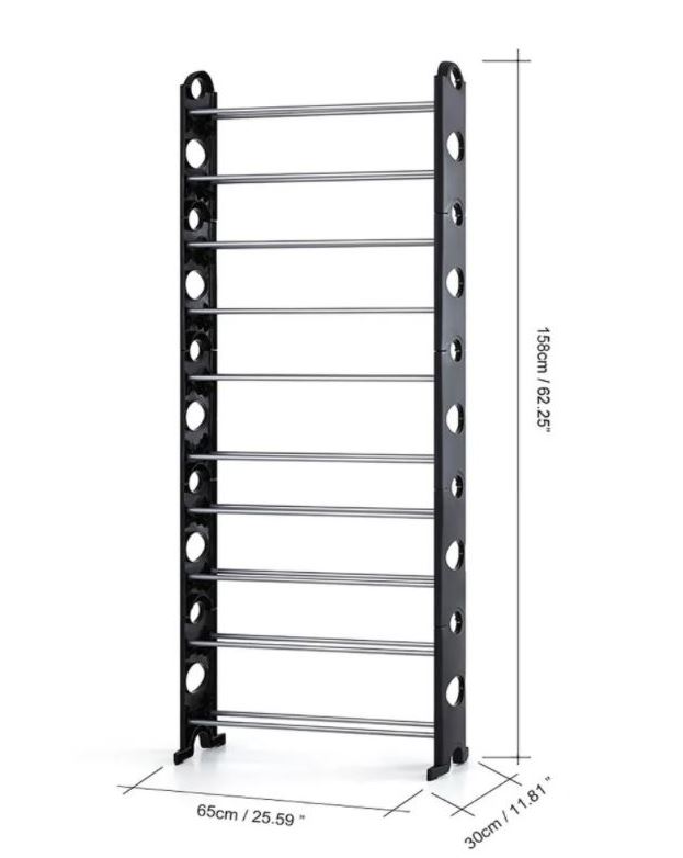 Rack Zapatera Rack 30 pares 10 Niveles Organizador Mueble Facil Armado Rack 