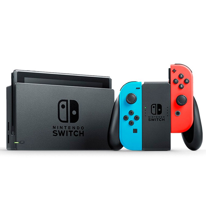 Consola Nintendo Switch HADSKABAA Joy-con neon, 32GB, resolucion 1080p, Negro (HADSKABAA)
