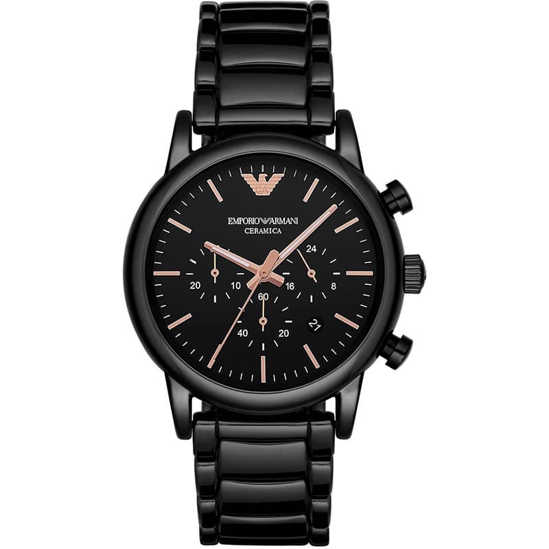 Reloj Emporio Armani Luigi Black Dial Ar 1509 Ceramica