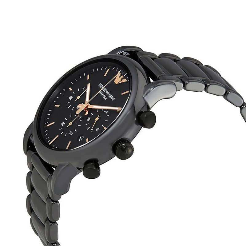 Reloj Emporio Armani Luigi Black Dial Ar 1509 Ceramica