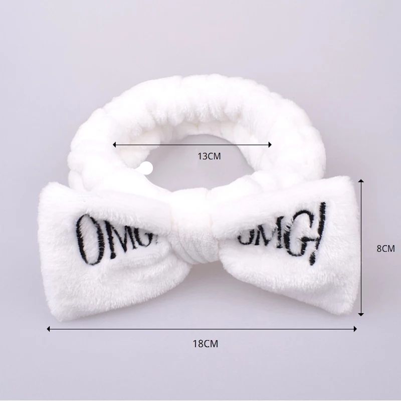 LBP 6 PACK, Banda Elástica para Cabello, Paquete de 6 Diademas de Mujer, Material de Felpa Suave, para Maquillaje, Mascarilla o Lavado Facial, Diseño Moño OMG!, Colores