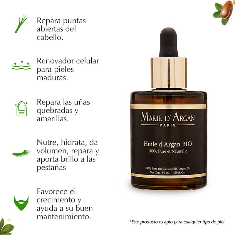 Aceite De Argán 100% Puro Natural Orgánico Vegano Rostro, Cabello, Uñas. Pestañas y Barba 