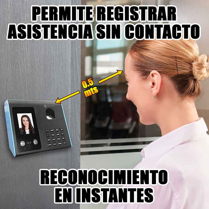 Reloj Checador Facial y Huella Biometrico Reportes Excel Usb