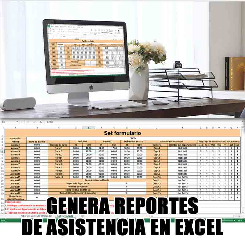 Reloj Checador Facial y Huella Biometrico Reportes Excel Usb
