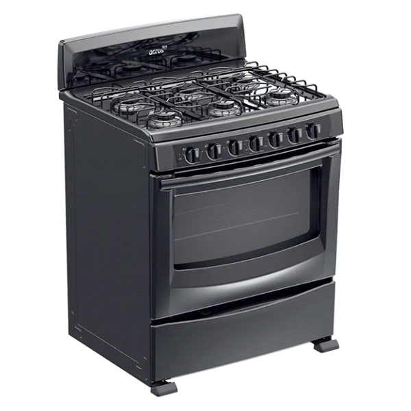 ESTUFA ACROS AF-5001Z NEGRA 6 QUEMADORES