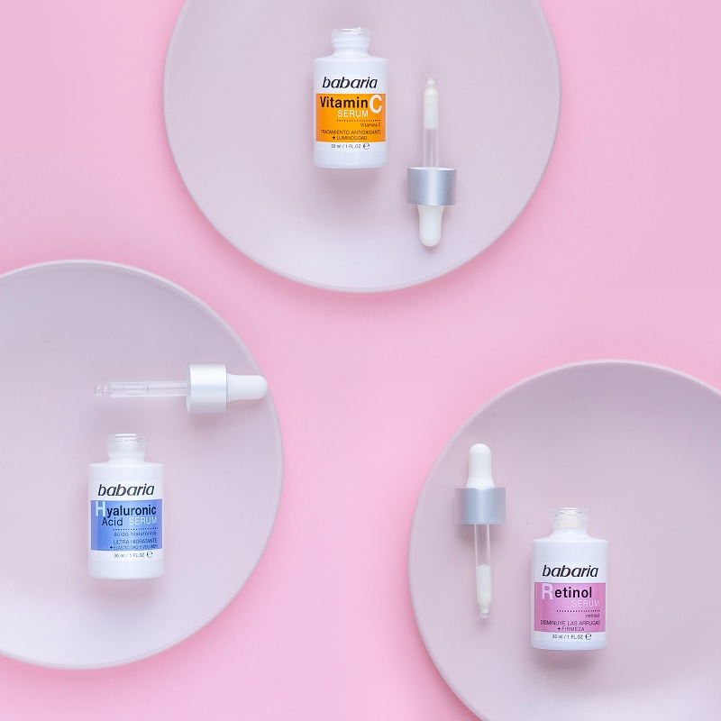 Kit serums faciales Acido Hialuronico, Vitamina C y Retinol