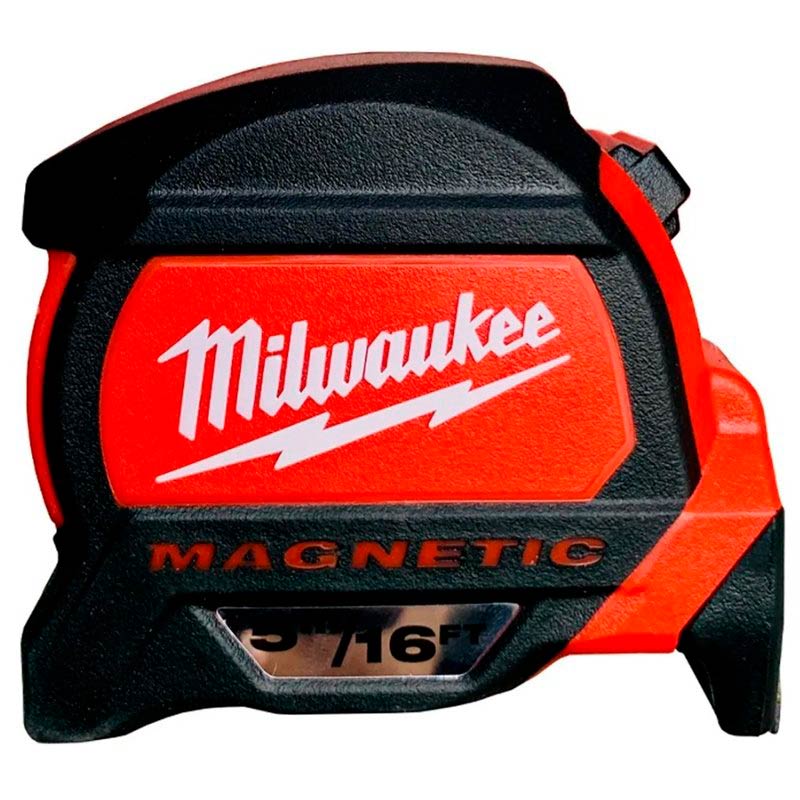Flexometro Metro Magnetico 5m Milwaukee Antigolpes Rojo