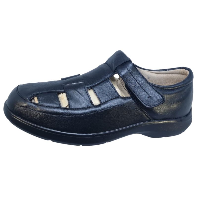 Huarache Negro Especial Pie Delicado o Diabético Hombre Doble Ancho enco footwear