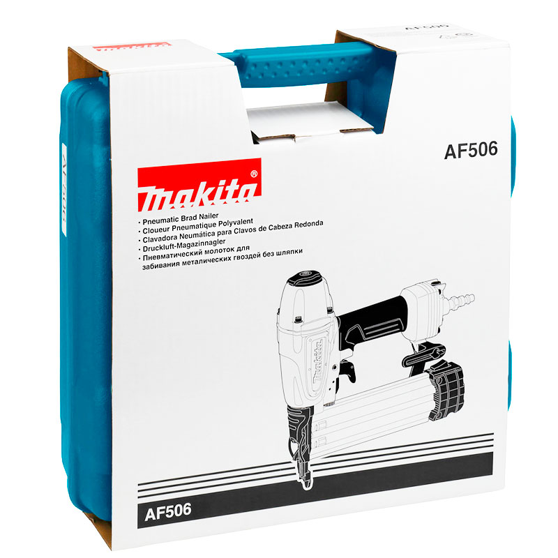 Pistola Clavadora Neumática Makita AF506 Para Clavos Cabeza Redonda