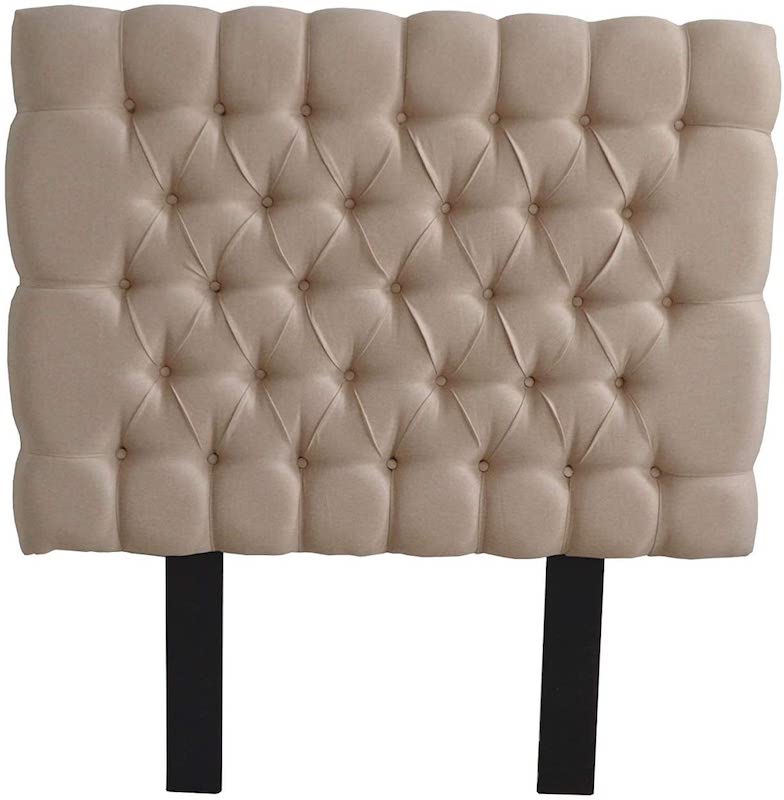 Cabecera Capitonada Soho King Size Beige- Moderna, Recamara, El Bazar Store