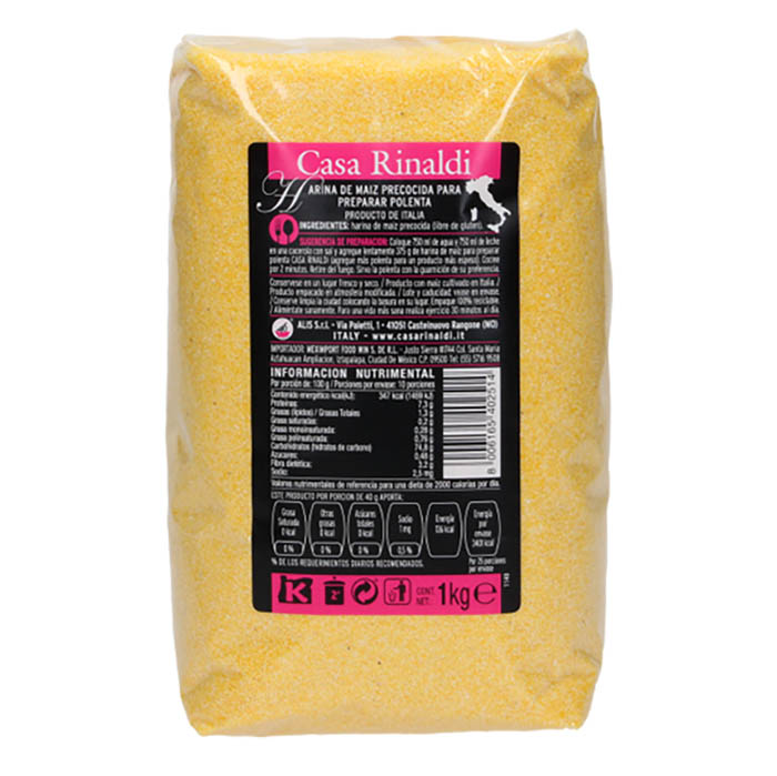 Polenta Italiana 1 Kg. CASA RINALDI (Harina de Maiz Precocida)