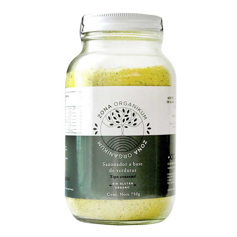 Consomé Sazonador Organikum Vegetal 100 Natural Sin Gluten