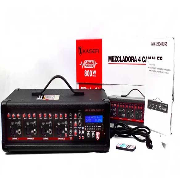 Mixer Amplificador De Audio De 4 Canales/usb/display/control