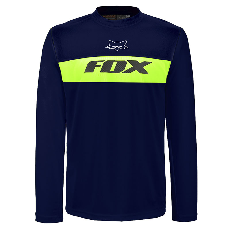 Playera Fox Manga Larga Tres Tonos 