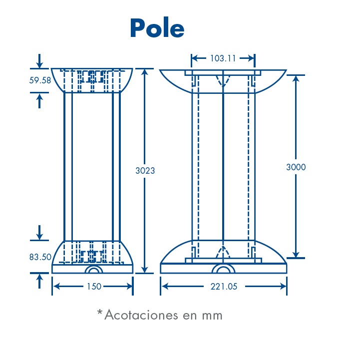 POLE COLOR BLANCO THORSMAN 13000-01000.