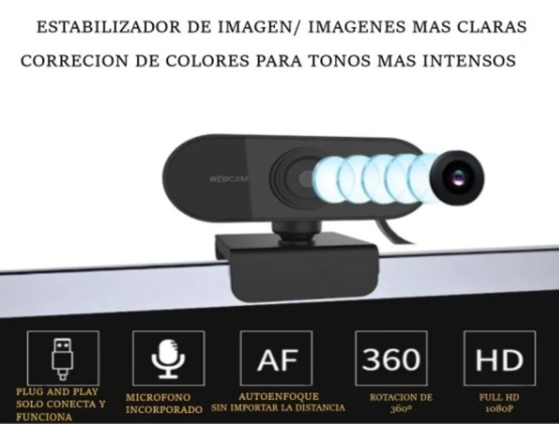 WEBCAM FULL HD 1080p + Regalo microfono de solapa