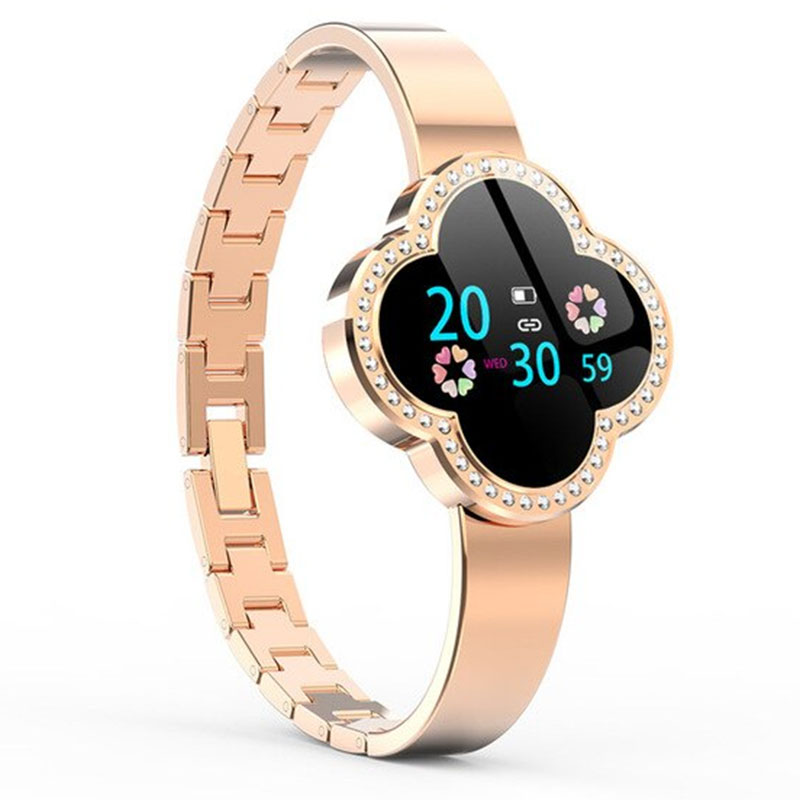 Fralugio Reloj Inteligente Para Dama Smart Watch S6 Clover De Lujo Notificaciones