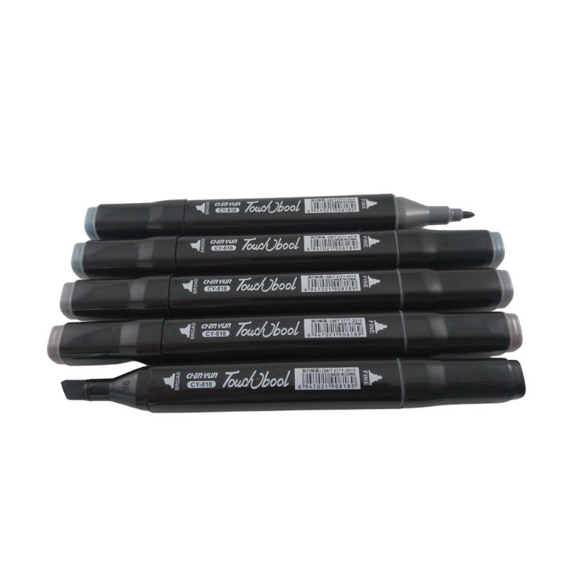 Set 24 Rotuladores Doble Punta, LBP, Marcadores puntas 6.1mm/1mm, Estuche de Tela, 15cm (6in) -Colores