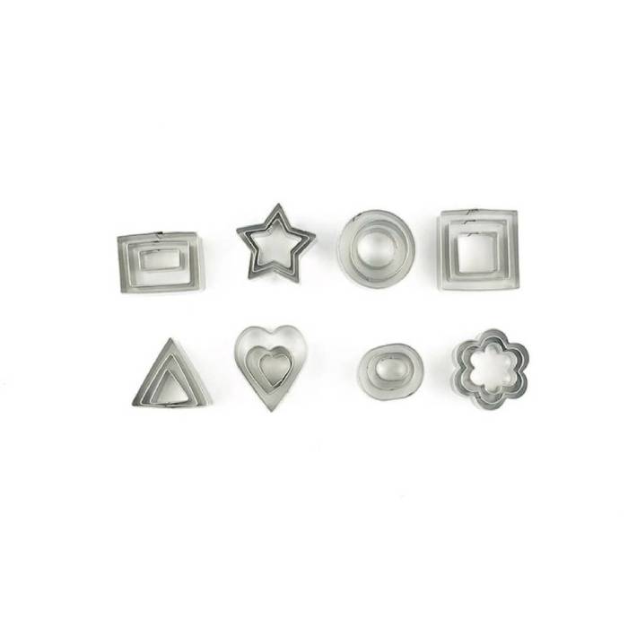 Moldes Cortadores De Galletas De Acero Inoxidable 24 Piezas