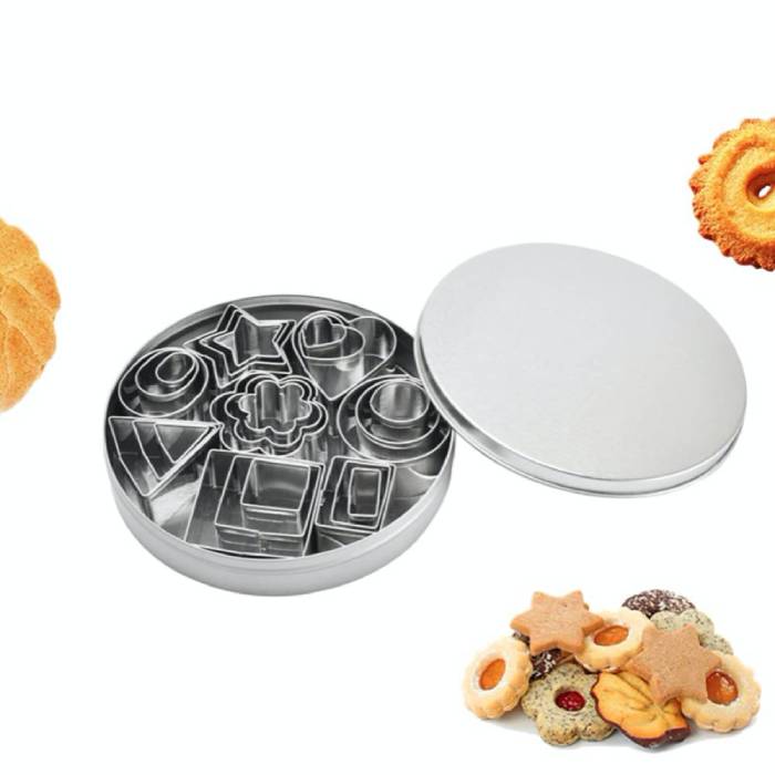 Moldes Cortadores De Galletas De Acero Inoxidable 24 Piezas