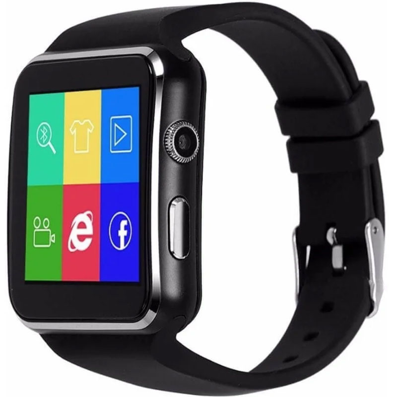 Fralugio Smartwatch Reloj Inteligente Pantalla Curva Camara Grabadora de Voz X6