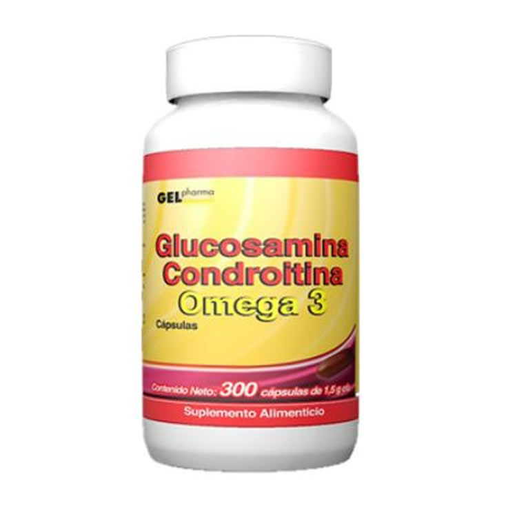 Glucosamina Condroitina y Omega 3 GelPharma 300 caps CST