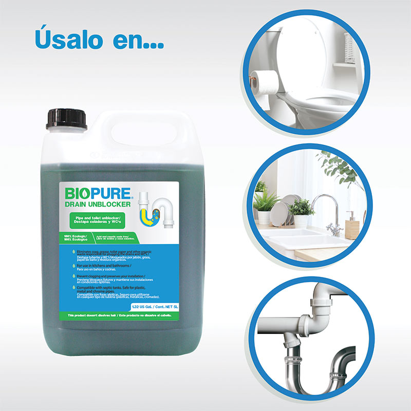 Biopure - Drain Unblocker - Destapacaños - 5L