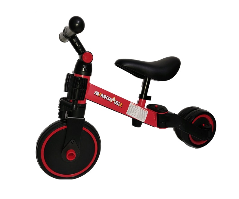 Bicicleta De Balance En Pedales Sin Pedales Y Triciclo Rojo