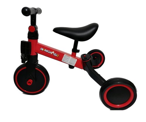 Bicicleta De Balance 3 En 1 Pedales Sin Pedales Y Triciclo Rojo