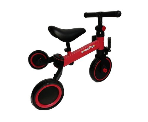Bicicleta De Balance 3 En 1 Pedales Sin Pedales Y Triciclo Rojo