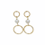 Aretes Círculo Con Perla-Baño de oro 18K-Dorado