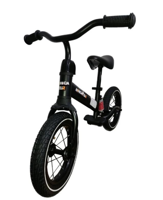 Bicicleta D Equilibrio 3 A 7 Años Con Amortiguador  Negra
